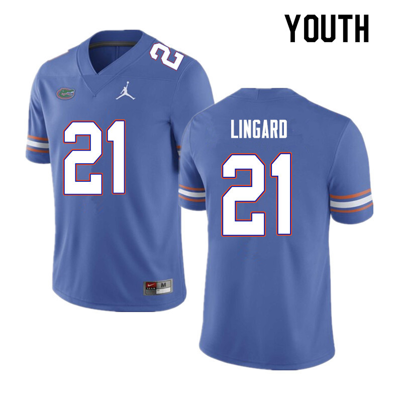 Youth #21 Lorenzo Lingard Florida Gators College Football Jerseys Sale-Blue